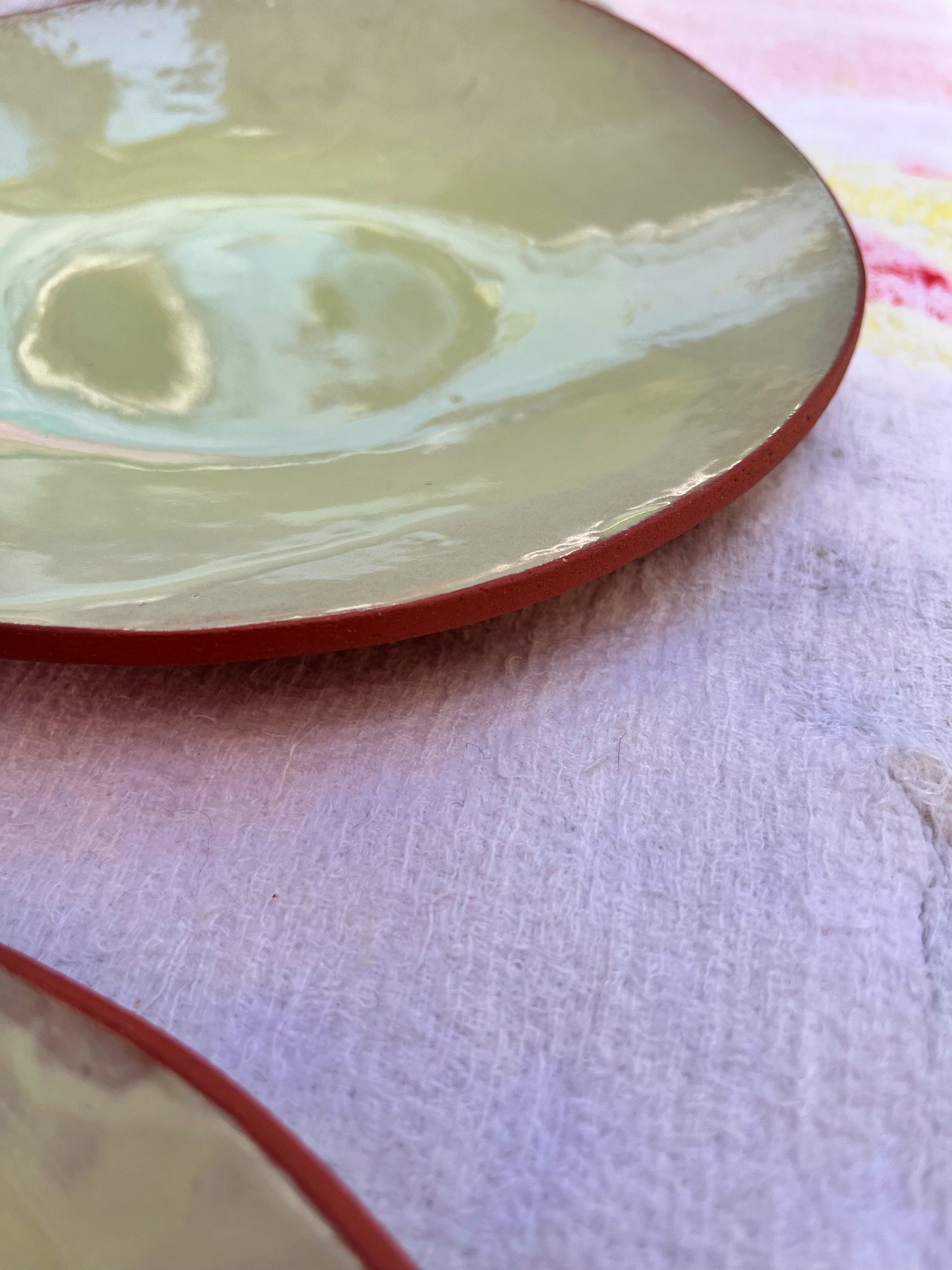 duo de pratinhos rasos avocado