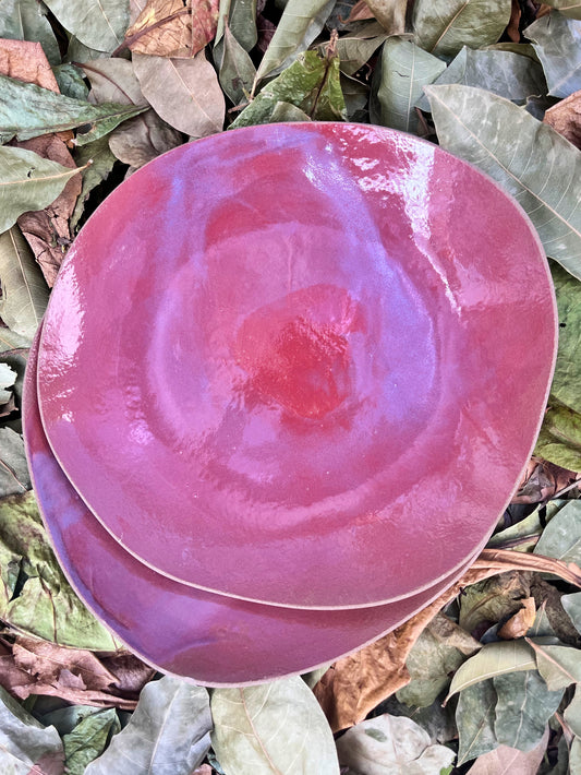 duo de pratos rasos beterraba