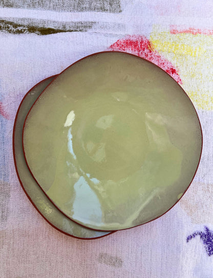 duo de pratinhos rasos avocado